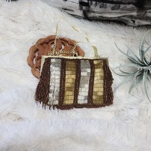 🌵Bronze, Gold, Silver Vintage Beaded Purse